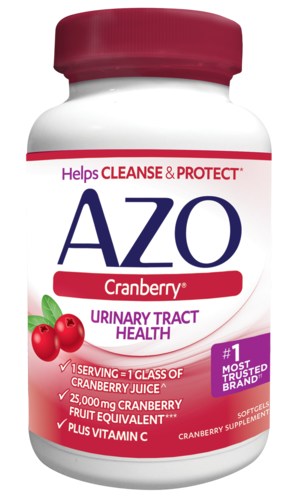 AZO Cranberry Softgels front of bottle
