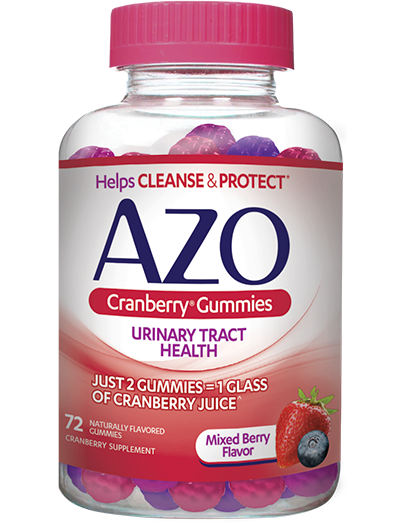 AZO Cranberry Gummies front of bottle