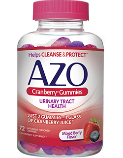 AZO Cranberry Gummies front of bottle